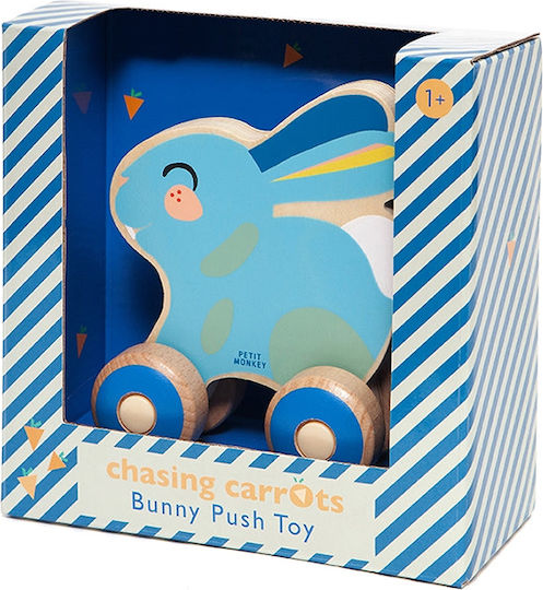 Petit Monkey Push Along Κουνελάκι από Ξύλο για 12+ Μηνών