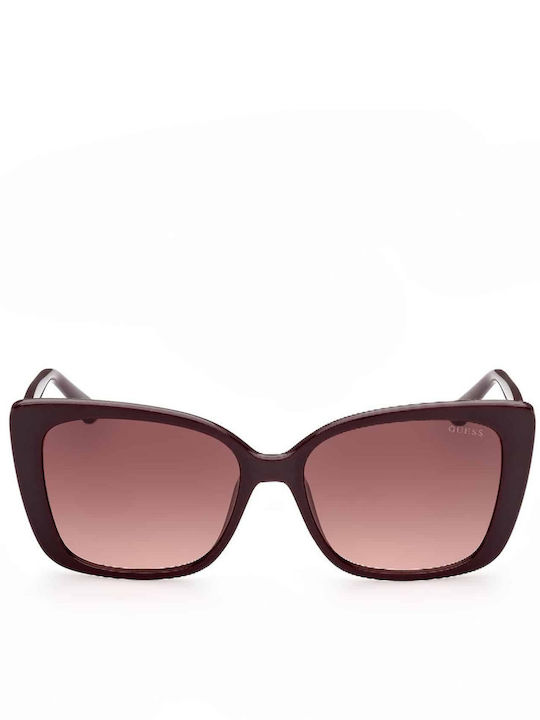 Guess Feminini Ochelari de soare cu Burgundy Cadru și Maro Degrade Lentilă