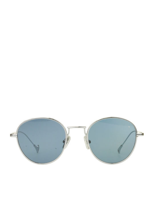Eyepetizer Alen Sunglasses Silver with Metal Frame & Blue Lens Eyepetizer Alen Sunglasses Silver with Metal Frame & Blue Lens