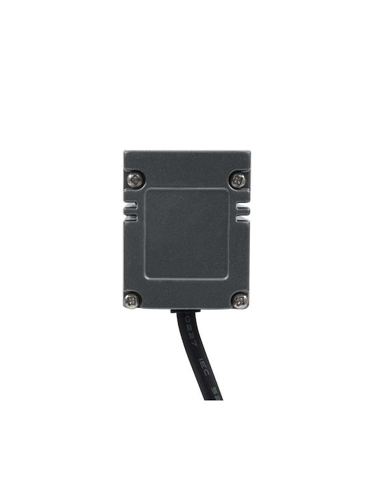 GloboStar Außenstehlampe LED Wall Washer 6W mit Blauer Farbe IP65 Grau