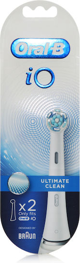 Oral-B iO Ultimate Clean Electric Toothbrush Replacement Heads White White 319795 2pcs