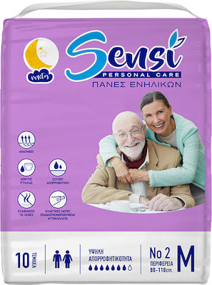 Sensi Personal Care Incontinence Diapers Medium 8x10pcs