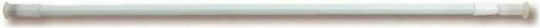 Import Hellas Telescopic Straight Shower Curtain Rod Aluminium White 140-260cm