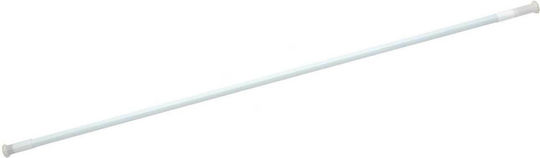 Import Hellas Telescopic Straight Shower Curtain Rod Aluminium White 140-260cm