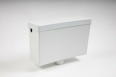 Kariba Eura Wall Mounted Plastic High Pressure Rectangular Toilet Flush Tank White