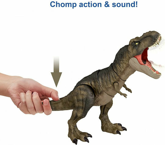 Φιγούρα Δράσης T-Rex "Χτυπάει" & Καταβροχθίζει Jurassic World Δεινόσαυρος με Ήχους για 4+ Ετών 25.5εκ.