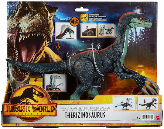 Φigură de acțiune Jurassic World Dinozaur Slashin Slasher cu Sunete pentru copii de 4+ ani