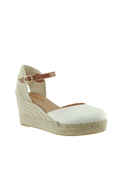 Ibizas Heritage Espadrile pentru femei din piele 5-KING alb