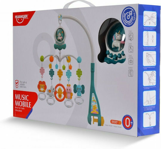 Huanger Mobile for Cot with Music and Rotation Animals He0311