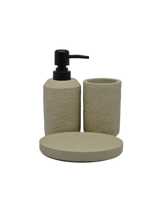 Ankor Ceramic Soap Dish Countertop Beige