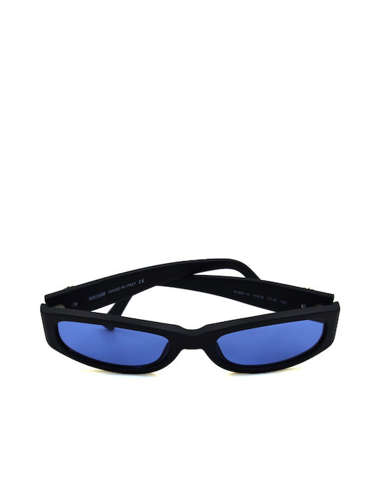 Moschino Men's Sunglasses with Black Plastic Frame and Blue Lens M3601/S CC4