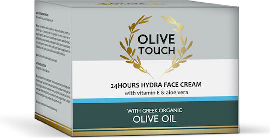 Olive Touch 24ωρη Ενυδατική Κρέμα Προσώπου με Υαλουρονικό Οξύ & Aloe Vera 50ml