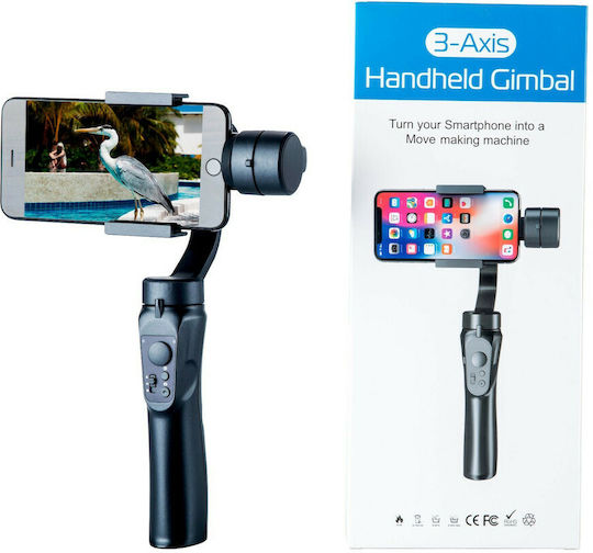 VS52 Phone Gimbal with 3 Axis Stabilization and 4 Operating Hours Black