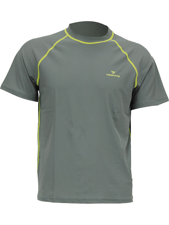 Vaquita UPF 50+ Herren Kurzärmeliges Sonnenschutzshirt Grau