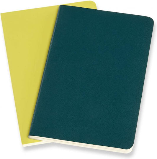 Moleskine Σετ 2 Σημειωματάρια Ριγέ Pocket Volant Ruled Pine και Lemon Yellow