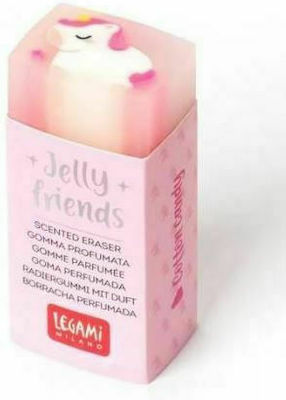 Legami Milano Eraser for Pencil and Pen Jelly Friends Unicorn 1pcs Pink