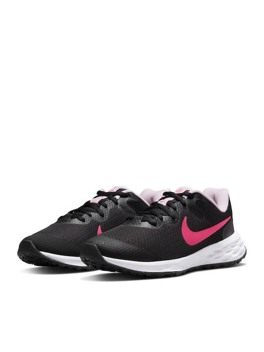 Revolution Revolution 6 Kids Sports Shoes Running with Laces Black / Hyper Pink / Pink Foam