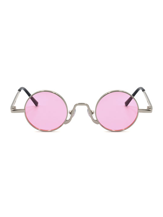 Awear Saco Women's Sunglasses with Pink Metal Frame and Pink Lenses Pink