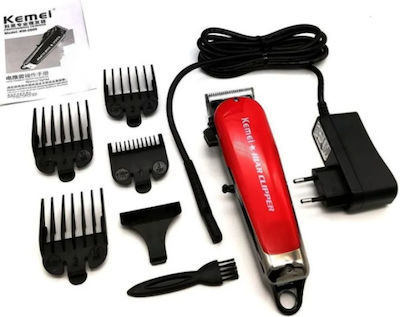 Kemei Professional Rechargeable Hair Clipper Red KM-2609