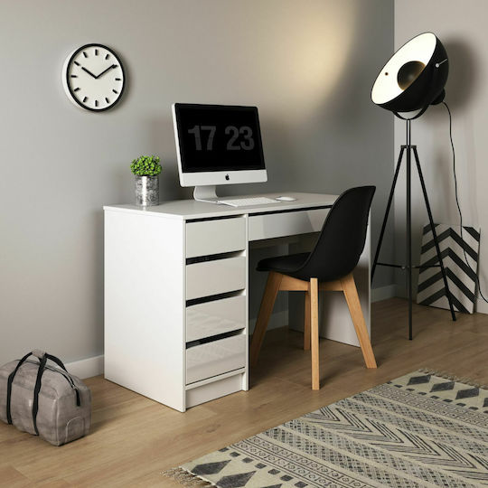 Floor-Standing Makeup Dressing Table Courtney Wooden White 120x55x75cm