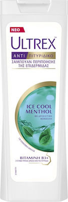 Ultrex Ice Cool Menthol Shampoos Against Dandruff for Normal Hair 360ml