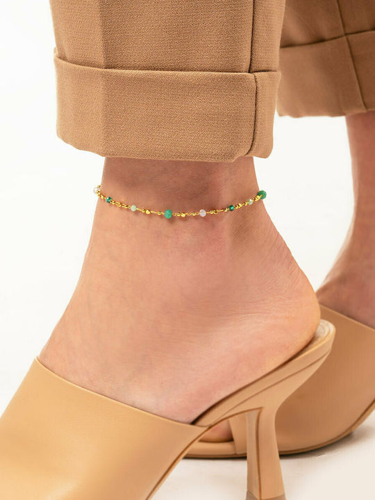 Excite-Fashion Armband Kette aus Stahl Vergoldet mit Perlen