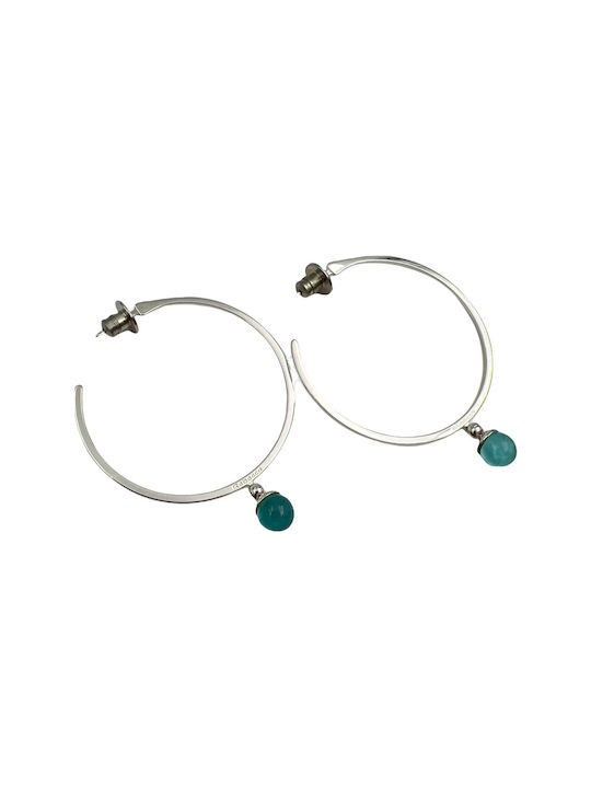 Rebecca Earrings Hoops with Stones