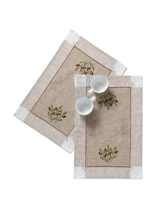 Silk Fashion Ελιά Σουπλά Υφασμάτινο Μπεζ 45x35cm 12τμχ Silk Fashion Ελιά Σουπλά Υφασμάτινο Μπεζ 45x35cm 12τμχ