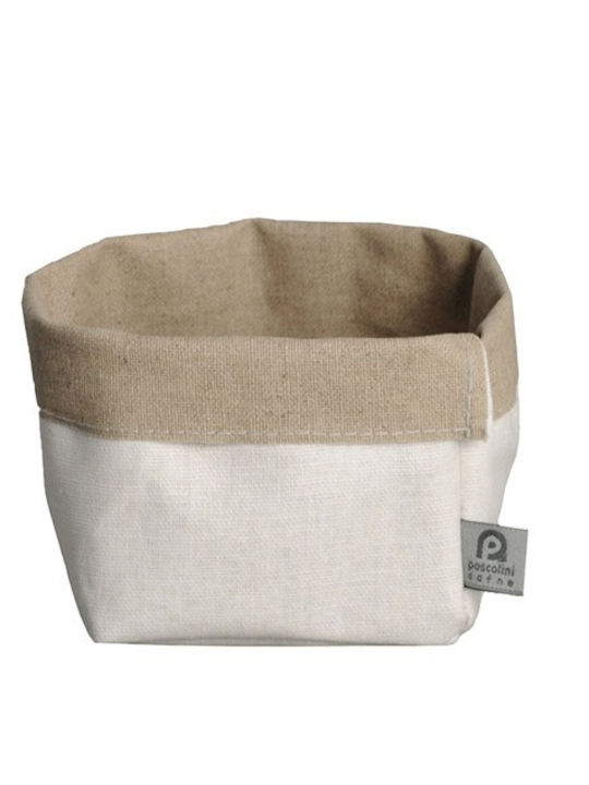 Ready Coș de pâine material textil Cream 11x12x12cm