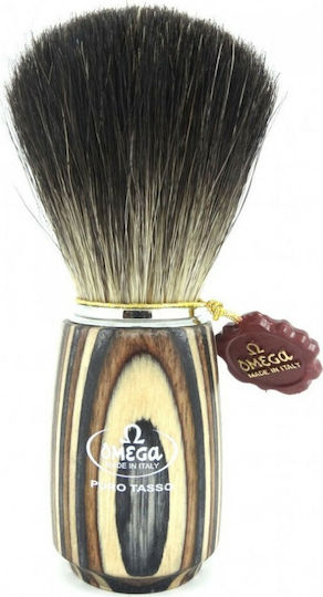 Omega 0146751 Hi-BRUSH Rasierzubehör Pinsel Braun mit Synthetischer Borsten