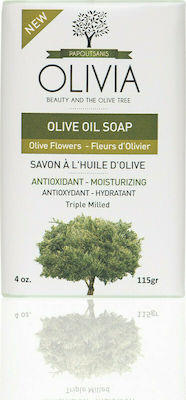 Papoutsanis Olivia Olive Oil Flowers Seife Bar 115gr