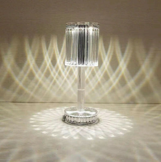 Spot Light Μεταλλικό Πορτατίφ LED με Ασημί Καπέλο και Βάση