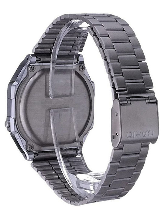 Casio Vintage Iconic Digital Men's Watch 36.3mm Battery with Silver Metal Bracelet