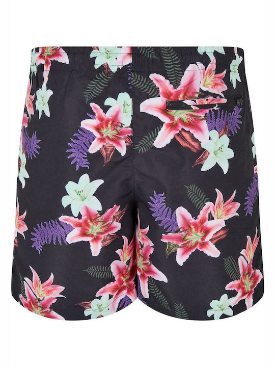 Urban Classics Herren Badehose Dark Jungle Aop Blumen