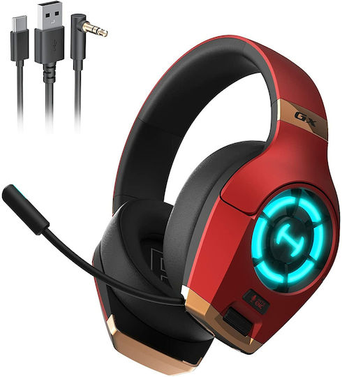 Edifier Hecate Gx Über Ohr Gaming-Headset mit Verbindung 3,5mm / USB Rot