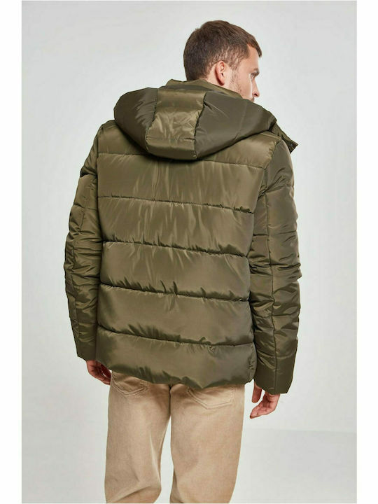 Urban Classics Ανδρικό Χειμωνιάτικο Μπουφάν Puffer Dark Olive