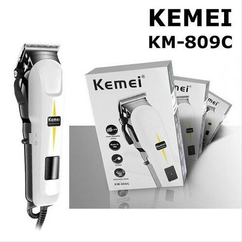 Kemei Επαγγελματική Επαναφορτιζόμενη Κουρευτική Μηχανή Λευκή KM-809C
