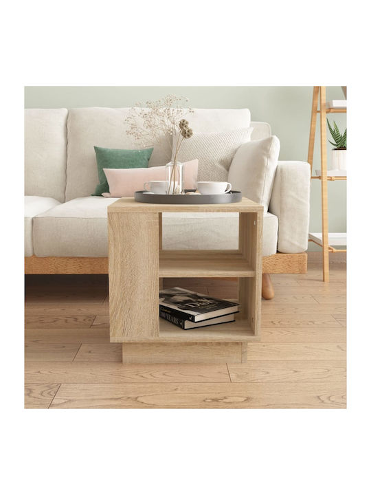 Quadratischer Beistelltisch aus Holz Beige M40xL40xH43cm