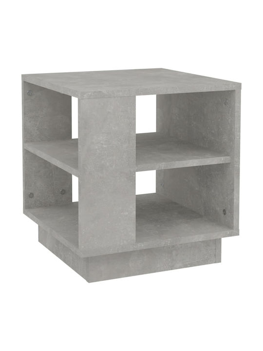 Square Side Table Wooden Grey Concrete L40xW40xH43cm.