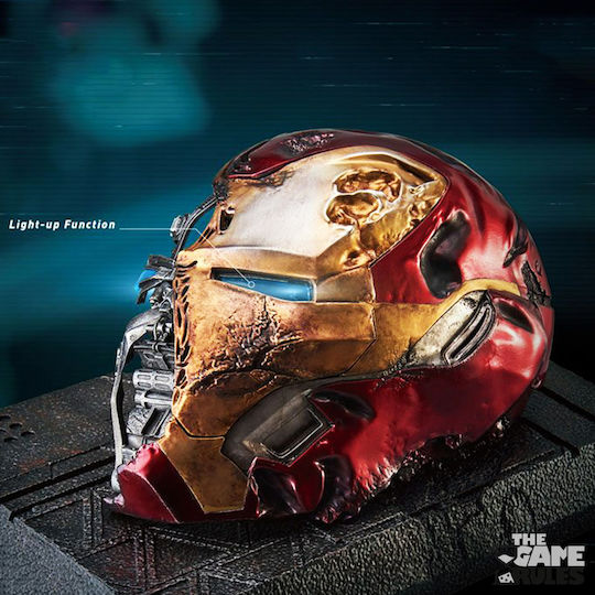 Beast Kingdom Marvel: Iron Man Master Craft Statue Mark50 Helmet Battle Damaged Κράνος Ρέπλικα μήκους 25.3εκ.