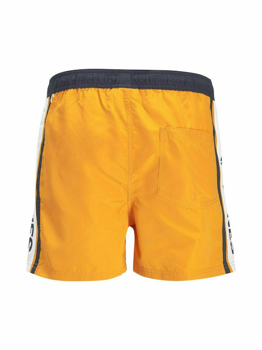 Jack & Jones Men's Swimwear Striped Shorts Bright Marigold