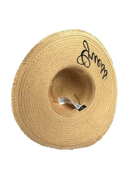 Guess Wicker Women's Floppy Hat Beige