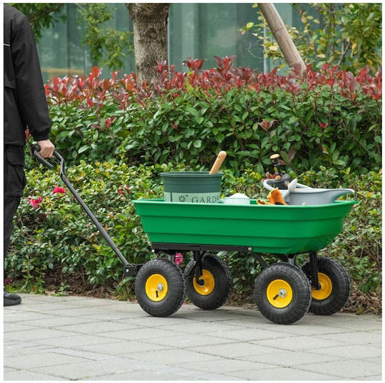 Kippwagen & Anhänger Gartenkarre Kunststoff Vierrädrig 75Es 109x52x52cm.