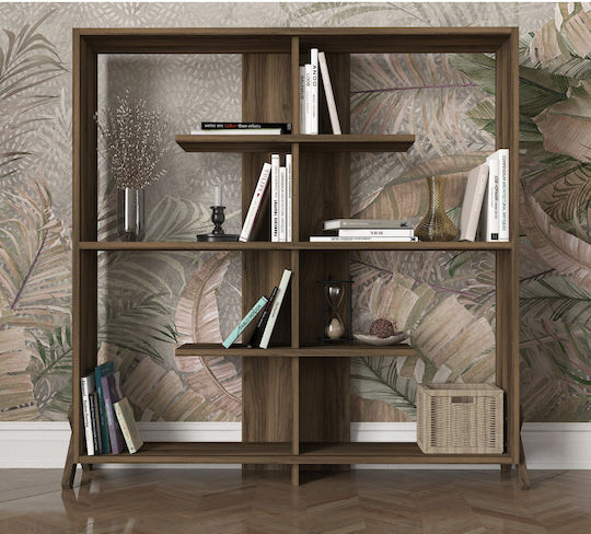 Bookcase Kos Dark Brown 112x22x115cm