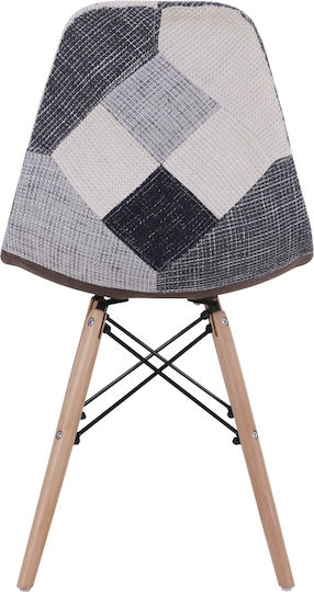 Corylous Dining Room Fabric Chair Gray 51x46x82cm