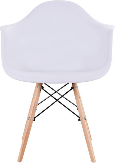 Corylus Dining Room Polypropylene Armchair White 60x60x80cm