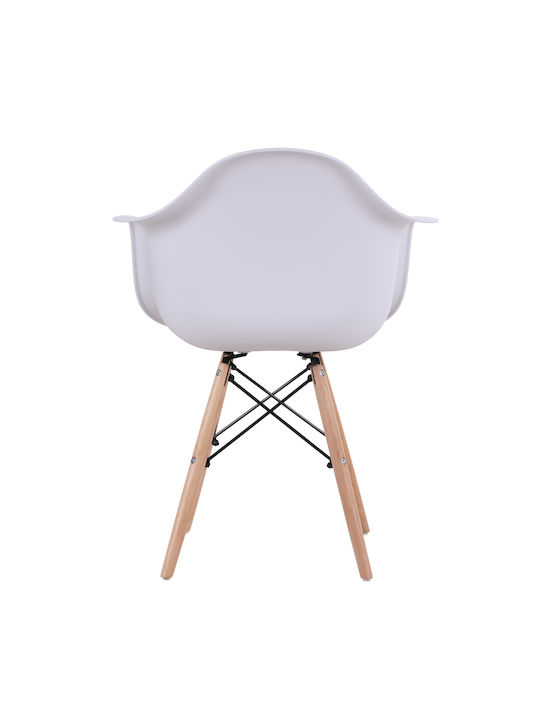 Corylus Dining Room Polypropylene Armchair White 60x60x80cm
