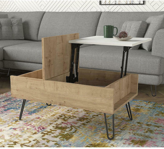 Central Coffee Table Limnos with Lifting Mechanism Beige Central Coffee Table Limnos with Lifting Mechanism Beige