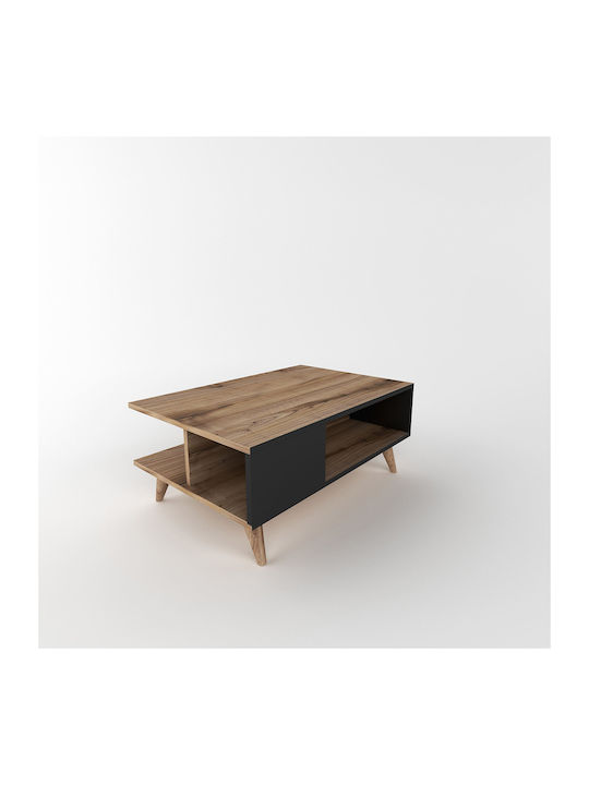 Rectangular Central Coffee Table Lovell Wooden Brown W90xL60xH38.6cm