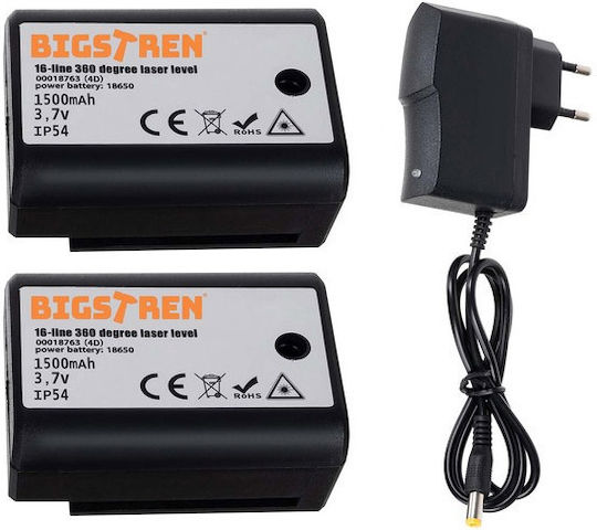 Bigstren 18763 Αυτορυθμιζόμενο Γραμμικό Αλφάδι Laser Πράσινης Δέσμης με Εύρος Εργασίας 25m